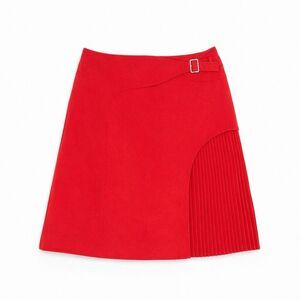 Karen Miller Tailored Buckle Detail Pleated Mini Skirt